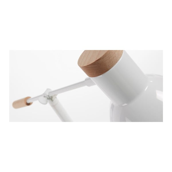 Bílá stolní lampa z bukového dřeva s kovovým stínidlem (výška 54 cm) Tescarle – Kave Home-image-2