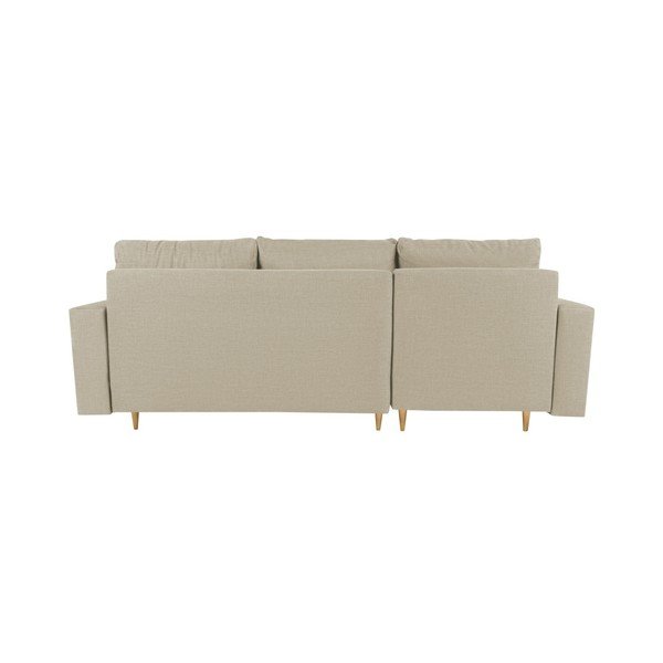 Béžová rohová rozkládací pohovka s lenoškou na levé straně Mazzini Sofas Iris-image-3