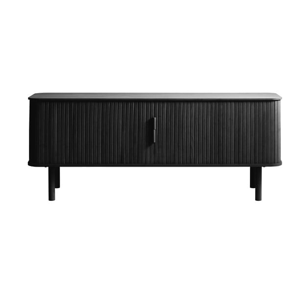 Černý TV stolek v dekoru dubu 160x56 cm Cavo – Unique Furniture