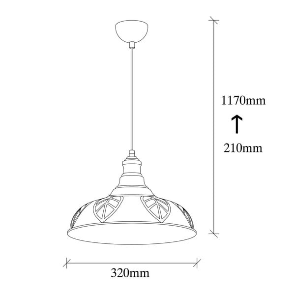 Závěsné svítidlo v bronzové barvě s kovovým stínidlem ø 31 cm Chandelier – Opviq lights-image-4