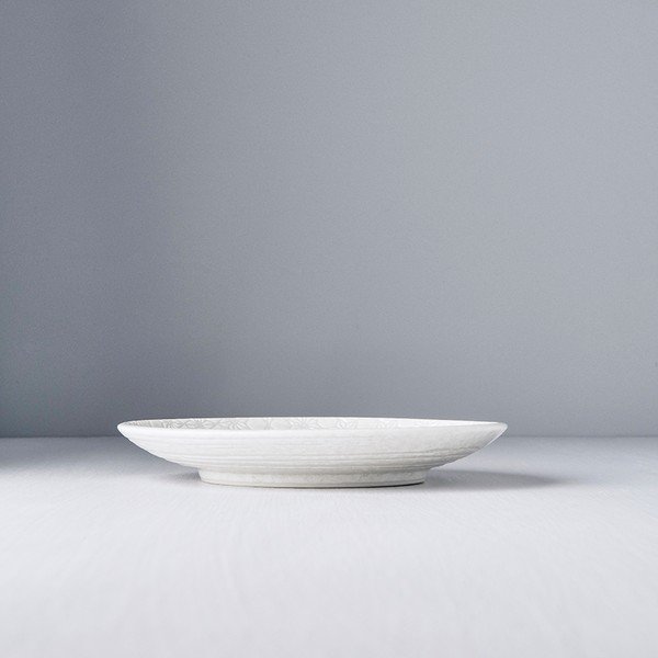 Bílý keramický talíř MIJ Star, ø 20 cm-image-1