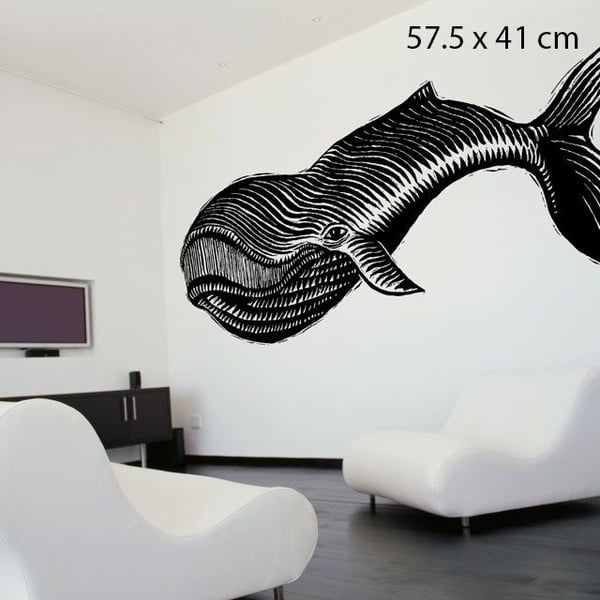 Samolepka Whale, 57x41 cm