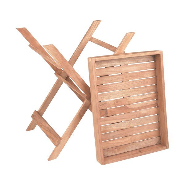 Zahradní odkládací stolek z teakového dřeva 29x39 cm Bacan – Garden Pleasure-image-2