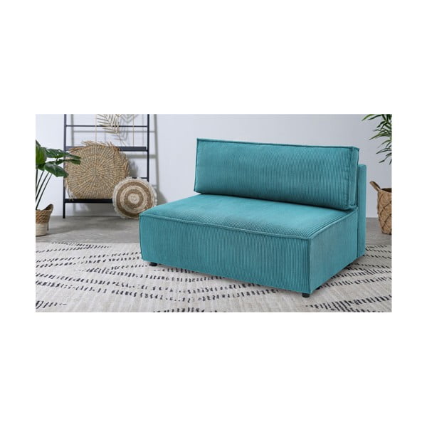 Modrý manšestrový modul pohovky, středový díl Nihad modular – Bobochic Paris-image-1