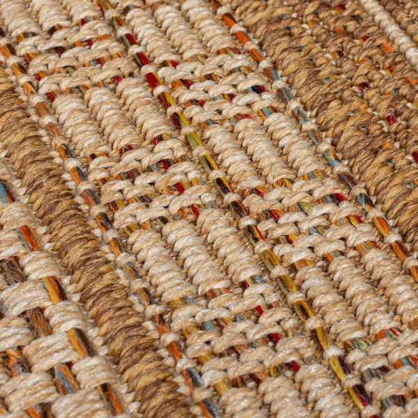 Venkovní běhoun v přírodní barvě 80x230 cm Farah Stripe – Flair Rugs-image-3