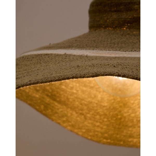 Závěsné svítidlo v přírodní barvě se stínidlem z mořské trávy ø 90 cm Albenya – Kave Home-image-1