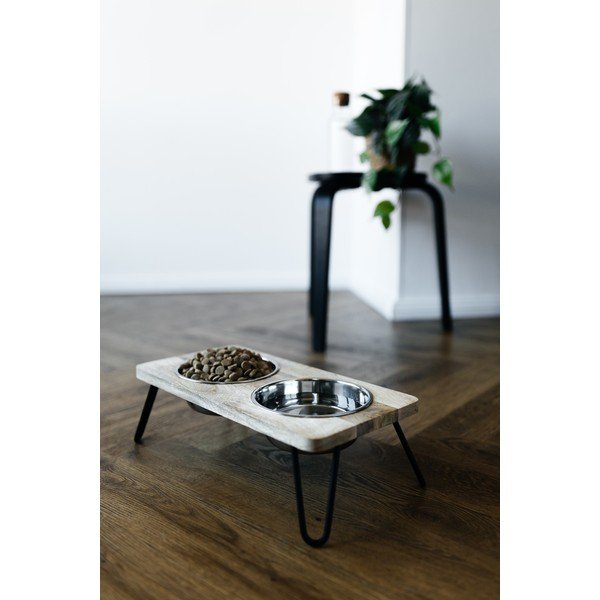 Dřevěný set misek s podstavcem pro psa Dog Fantasy – Plaček Pet Products-image-2