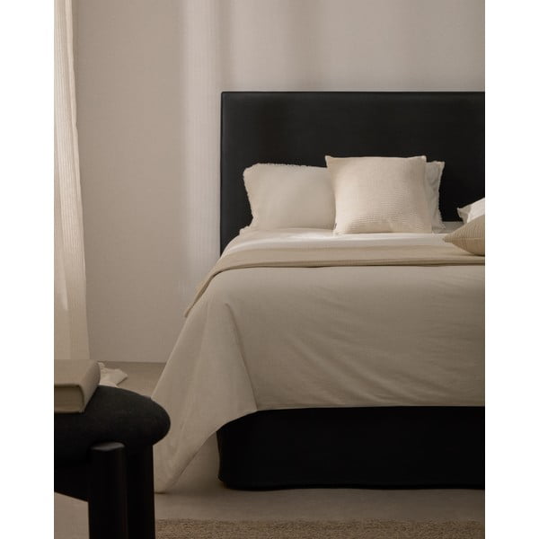 Antracitová čalouněná dvoulůžková postel 180x200 cm Jaira – Kave Home-image-1