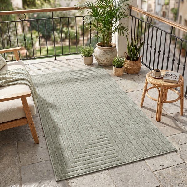 Zelený vnitřní a venkovní běhoun 80x250 cm Nova 1202 – Ayyildiz Carpets-image-1