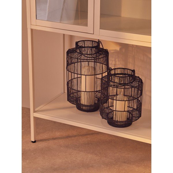 Bílá ocelová vitrína 75x150x35 cm Acier – Premier Housewares-image-3