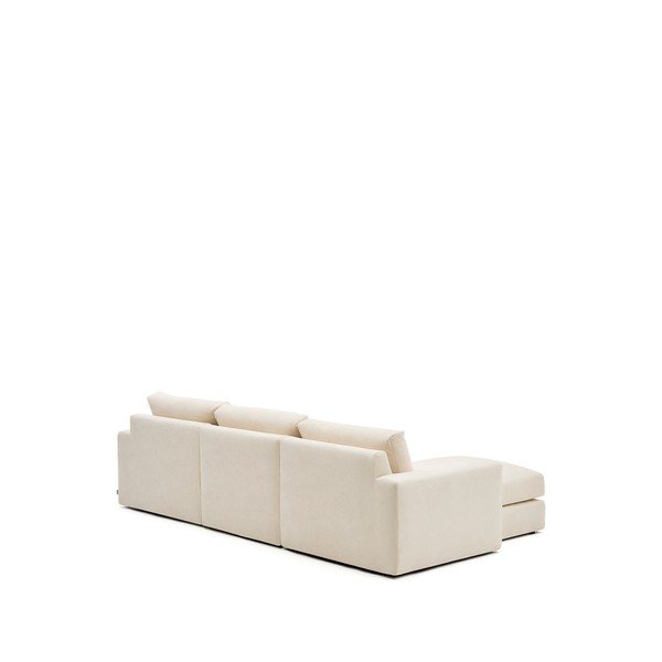 Béžová žinylková rohová pohovka (levý roh/s lenoškou) Alea – Kave Home-image-4