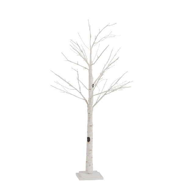 Bílá světelná vánoční dekorace J-Line Birch, výška 120 cm