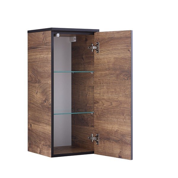 Hnědá závěsná koupelnová skříňka v dekoru dubu 30x72 cm Set 374 - Pelipal-image-2