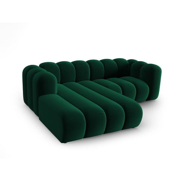 Tmavě zelená rohová pohovka (levý roh) Lupine – Micadoni Home-image-2