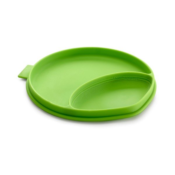 Bílo-zelená silikonová miska na přípravu domácího sýru Lékué Cheese-image-4