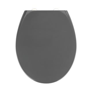 Tmavě šedé WC sedátko se snadným zavíráním Wenko Samos, 44,5 x 37,5 cm