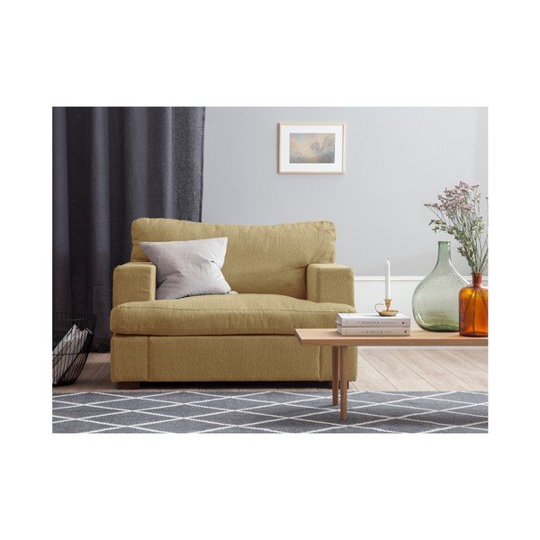 Hořčicově žluté křeslo Windsor & Co Sofas Daphne-image-2
