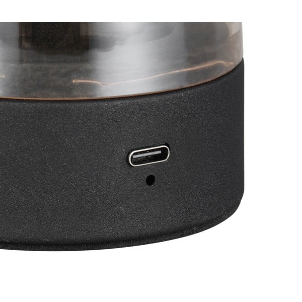 Jantarová LED stolní lampa se skleněným stínidlem (výška 18 cm) Dooley – Trio-image-3