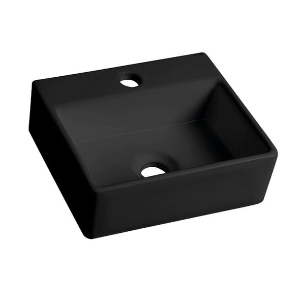 Černé keramické umývátko 33,5x29 cm Giulia – Sapho