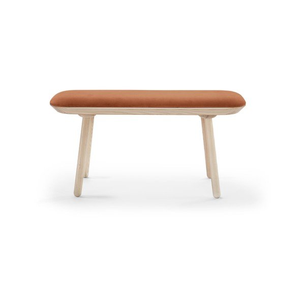 Oranžová sametová lavice EMKO Naïve, 100 cm-image-2