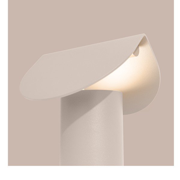 Béžová hliníková LED stolní lampa (výška 15 cm) BISCUIT – Thoro-image-3