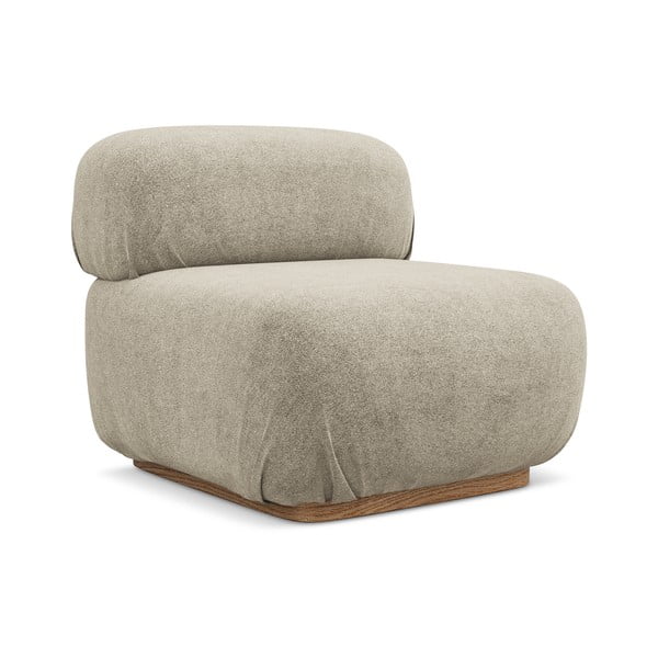 Béžový modul pohovky z textilie bouclé (středový díl) Ailani – Makamii-image-2