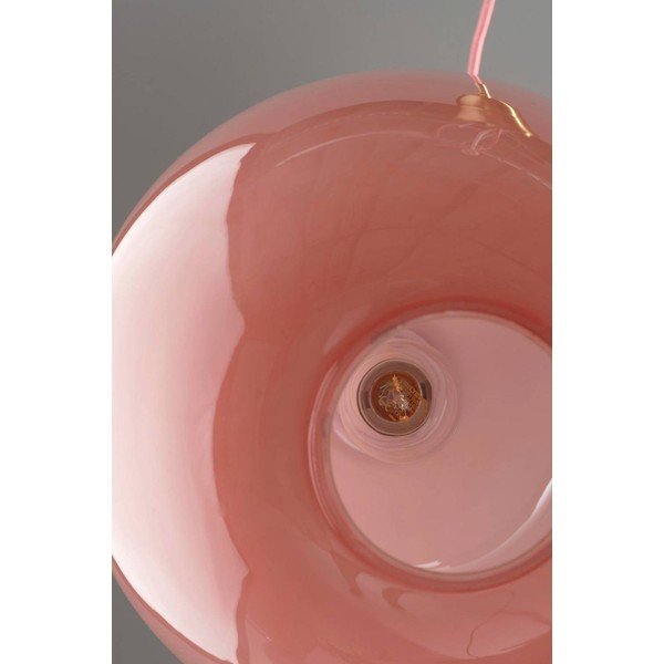 Růžové/v mosazné barvě skleněné stmívatelné závěsné svítidlo ø 35 cm Artut – Jotex-image-3