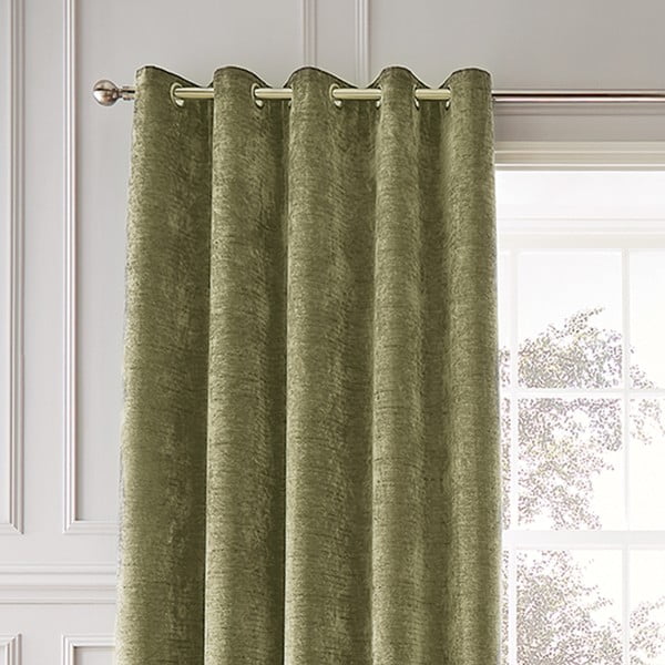 Khaki termo závěsy v sadě 2 ks z žinylky 117x183 cm Selene Luxury Chenille – Hyperion