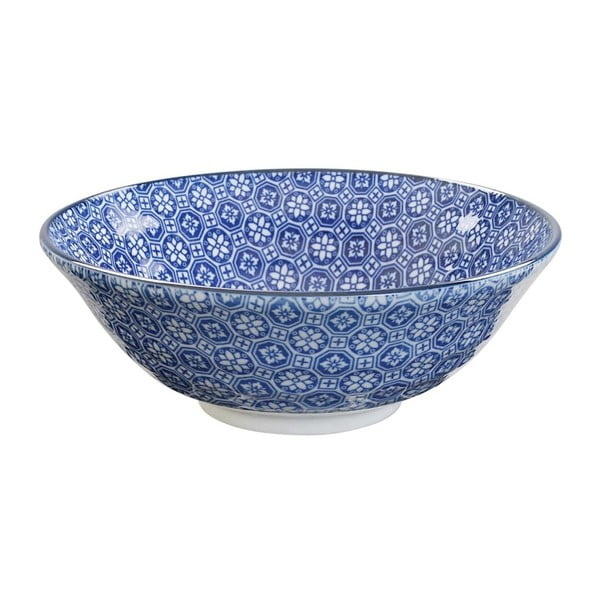 Modrá porcelánová mísa Soba Tokyo Design Studio Flower, ⌀ 21 cm