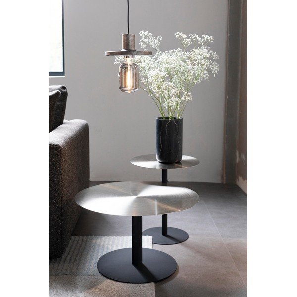 Kovový kulatý konferenční stolek v černo-zlaté barvě ø 60 cm Snow – Zuiver-image-1