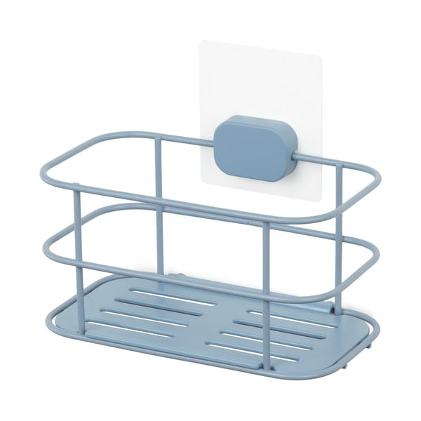 Světle modrá samodržící kovová koupelnová polička Grena – Compactor