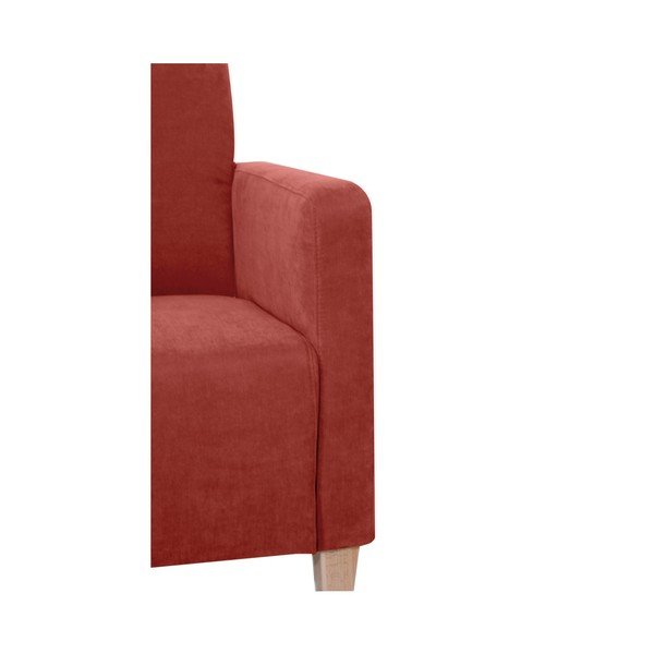 Cihlově červené křeslo Max Winzer Milla Velor-image-3