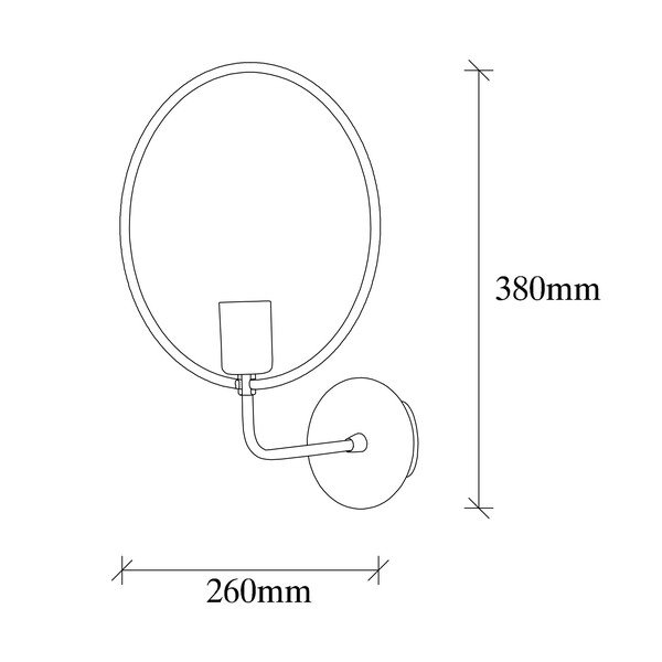 Černé nástěnné svítidlo Circle – Opviq lights-image-4