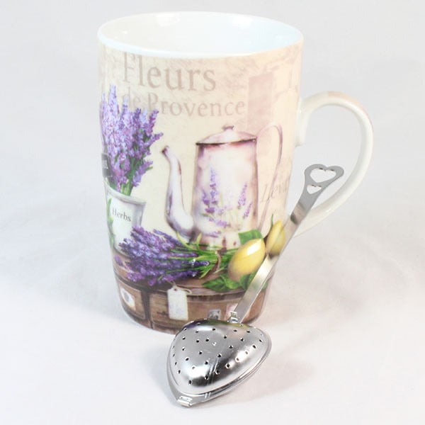 Hrnek s čajovým sítkem Fleur de Provence