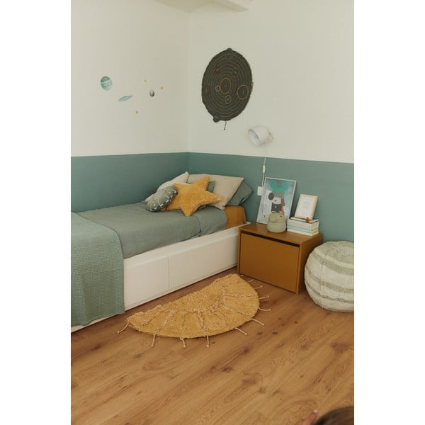 Pratelný ručně tkaný bavlněný kulatý koberec v hořčicové barvě ø 100 cm Solar Multishape – Lorena Canals-image-1