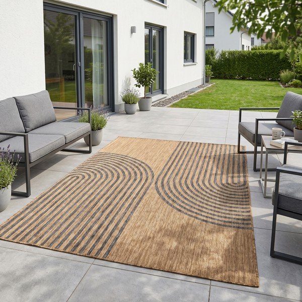 Černý/hnědý vnitřní a venkovní koberec 160x230 cm Mira 1453 – Ayyildiz Carpets-image-1