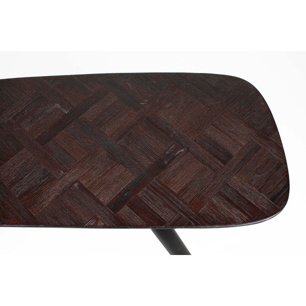 Černý konzolový stolek z teakového dřeva 37x118 cm Webster – White Label-image-4