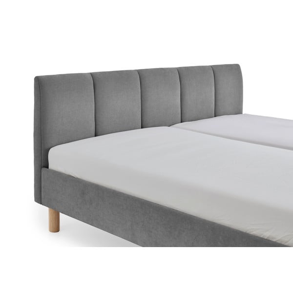 Šedá čalouněná dvoulůžková postel bez roštu 180x200 cm Joker – Meise Möbel-image-4