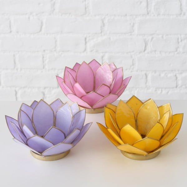 Svícny v sadě 3 ks Flower - Boltze