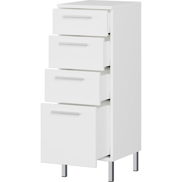 Bílá nízká koupelnová skříňka 30x86 cm Arvada – Germania-image-2