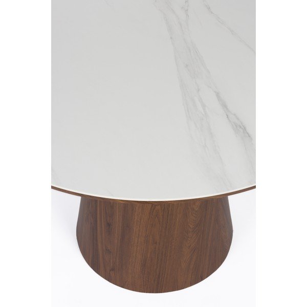 Kulatý jídelní stůl s deskou z kamene ø 115 cm Almira – White Label-image-4