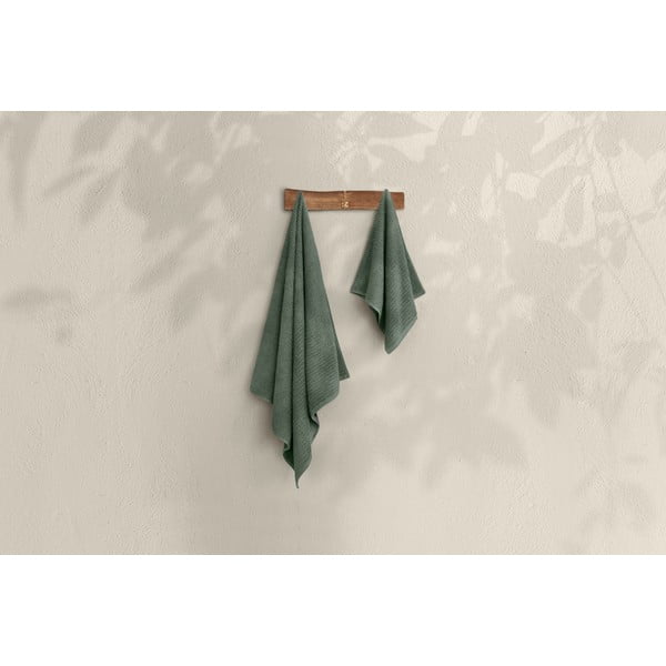 Zelené bavlněné ručníky a osušky v sadě 2 ks - Foutastic-image-3