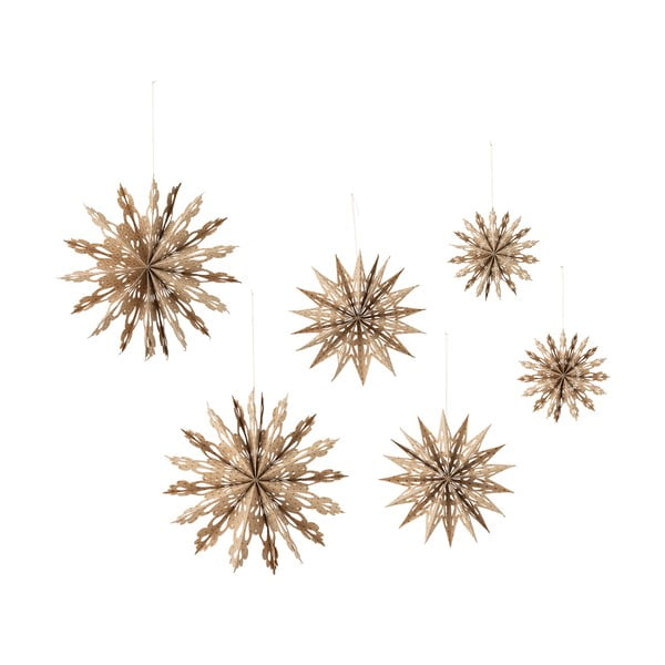 Papírové závěsné vánoční dekorace v sadě 6 ks Star – Bloomingville