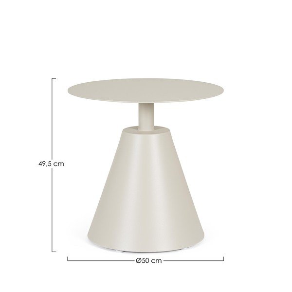 Hliníkový kulatý zahradní stolek ø 50 cm Aloha – Bizzotto-image-3