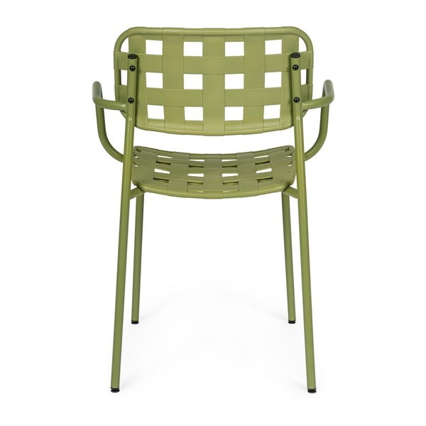 Zelené kovové zahradní židle v sadě 4 ks Clover   – Bizzotto-image-3