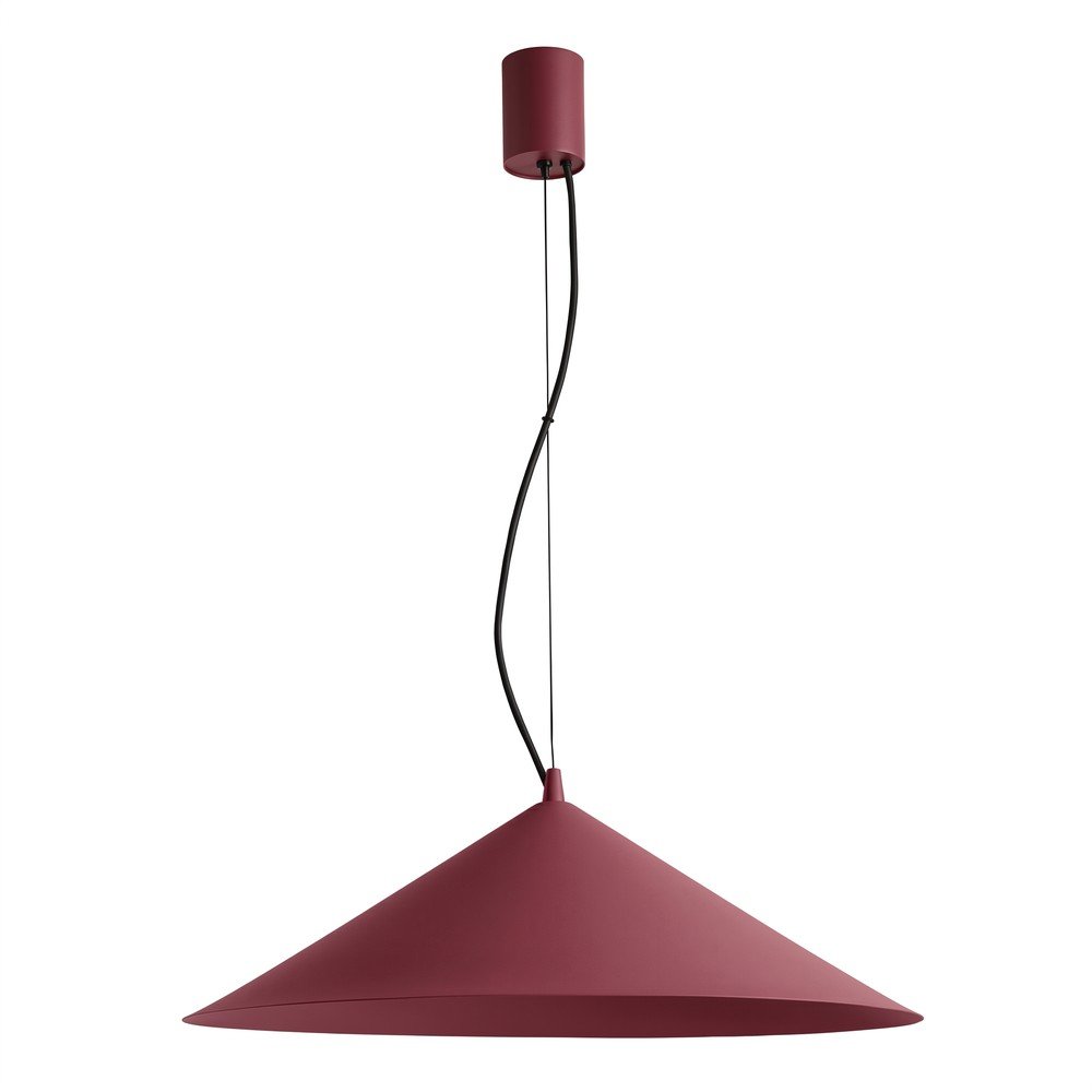Vínové kovové LED závěsné svítidlo ø 50 cm FINT – Thoro