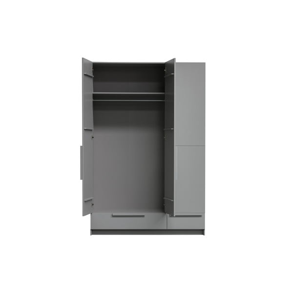 Šedá modulární skříň z borovicového dřeva 142x215 cm Pure – WOOOD-image-3