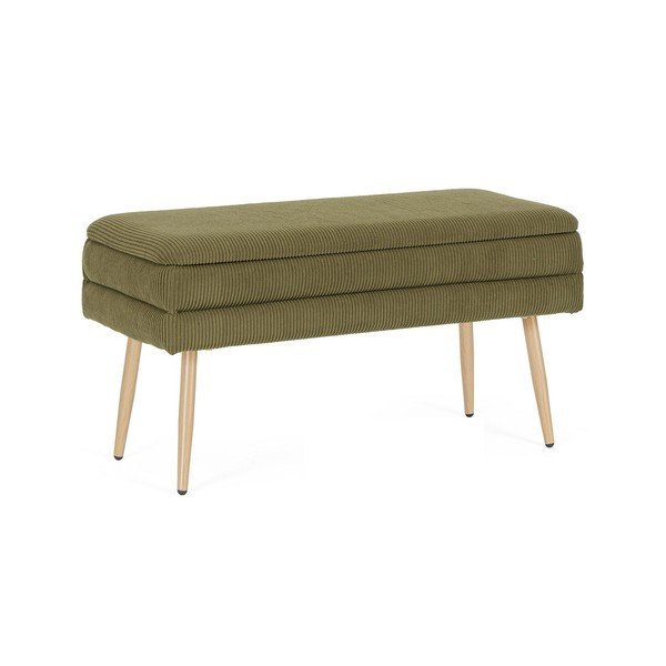 Zelená polstrovaná lavice Olga – Bizzotto-image-2