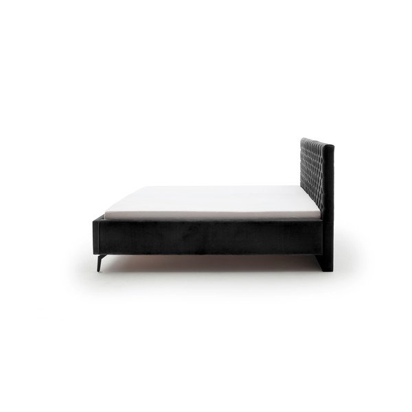 Černá čalouněná dvoulůžková postel s úložným prostorem s roštem 180x200 cm La Maison – Meise Möbel-image-3