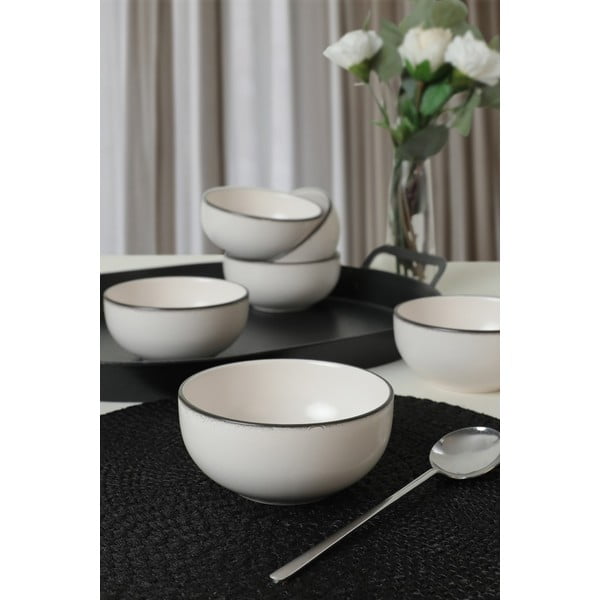 Bílé keramické misky v sadě 6 ks – Hermia-image-1